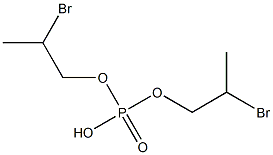 Phosphoric acid hydrogen bis(2-bromopropyl) ester Structure