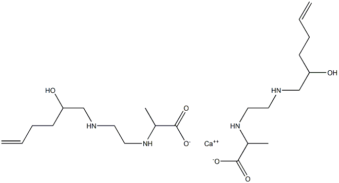 Bis[2-[N-[2-[N-(2-hydroxy-5-hexenyl)amino]ethyl]amino]propionic acid]calcium salt