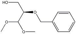 [R,(+)]-2-(ベンジルオキシ)-3,3-ジメトキシ-1-プロパノール 化学構造式