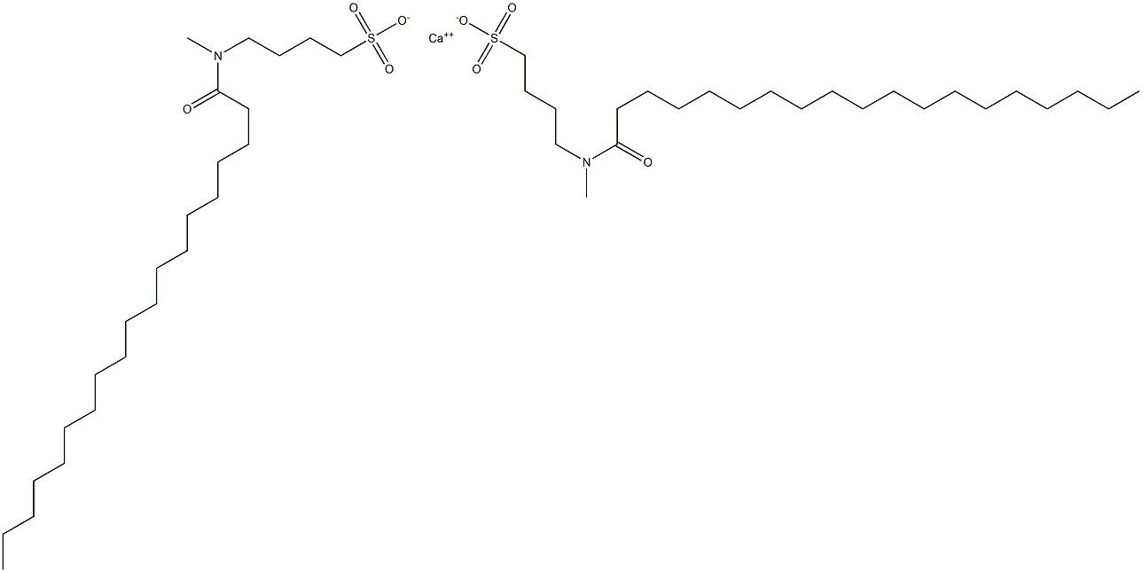 ビス[4-[N-(1-オキソノナデシル)-N-メチルアミノ]-1-ブタンスルホン酸]カルシウム 化学構造式