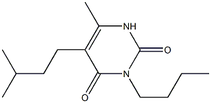 3-Butyl-6-methyl-5-(3-methylbutyl)uracil Structure