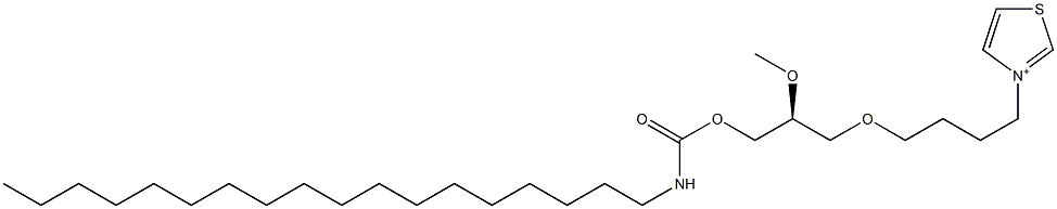 3-[4-[(S)-2-Methoxy-3-[[(octadecylamino)carbonyl]oxy]propyloxy]butyl]thiazolium Structure