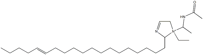 1-[1-(Acetylamino)ethyl]-1-ethyl-2-(14-nonadecenyl)-3-imidazoline-1-ium 结构式