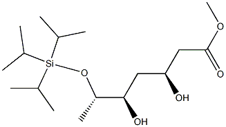 (3S,5R,6S)-3,5-Dihydroxy-6-[(triisopropylsilyl)oxy]heptanoic acid methyl ester Struktur
