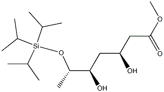 (3S,5R,6S)-3,5-Dihydroxy-6-[(triisopropylsilyl)oxy]heptanoic acid methyl ester Structure