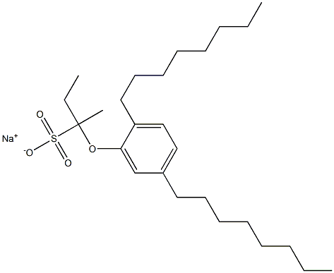 2-(2,5-Dioctylphenoxy)butane-2-sulfonic acid sodium salt Structure