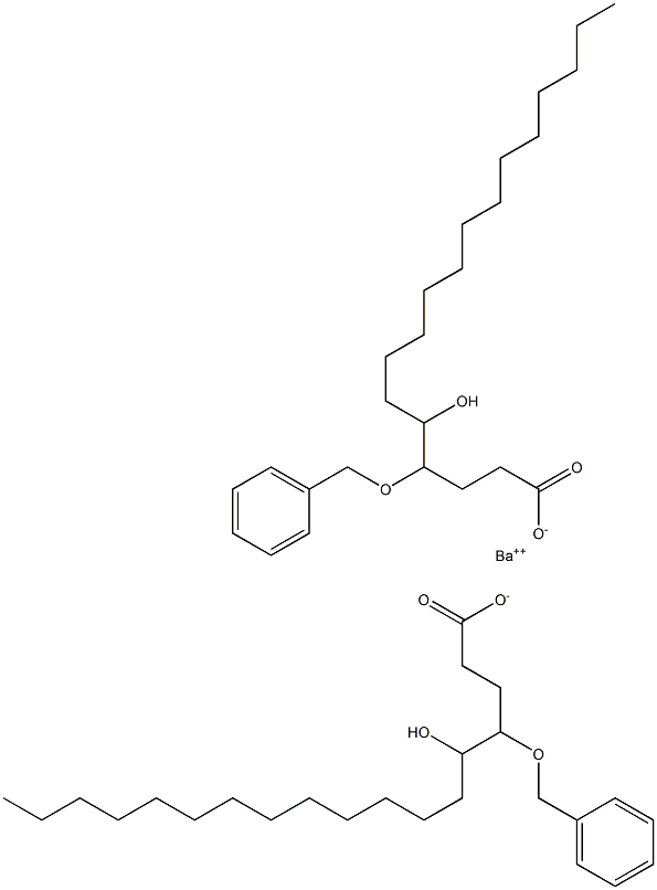 Bis(4-benzyloxy-5-hydroxystearic acid)barium salt Structure