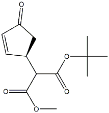 2-[(5R)-3-Oxo-1-cyclopenten-5-yl]malonic acid 1-methyl 3-tert-butyl ester Struktur