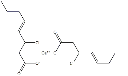 Bis(3-chloro-4-octenoic acid)calcium salt,,结构式
