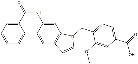  4-[6-(Benzoylamino)-1H-indol-1-ylmethyl]-3-methoxybenzoic acid