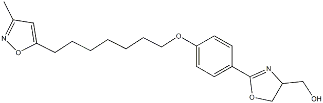3-Methyl-5-[7-[4-[(4,5-dihydro-4-hydroxymethyloxazol)-2-yl]phenoxy]heptyl]isoxazole Structure