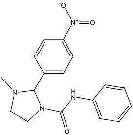 1-Methyl-2-(4-nitrophenyl)-3-(phenylcarbamoyl)imidazolidine 结构式