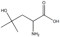 2-アミノ-4-ヒドロキシ-4-メチル吉草酸 化学構造式