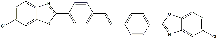 5,6'-Dichloro-[2,2'-[1,2-ethenediylbis(4,1-phenylene)]bis(benzoxazole)] Structure