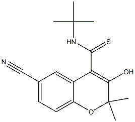 6-Cyano-3-hydroxy-N-tert-butyl-2,2-dimethyl-2H-1-benzopyran-4-carbothioamide
