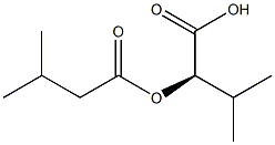 [R,(+)]-2-イソバレリルオキシ-3-メチル酪酸 化学構造式
