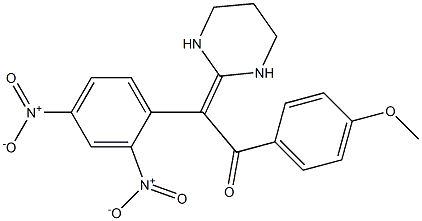 2-[(2,4-Dinitrophenyl)(4-methoxybenzoyl)methylene]hexahydropyrimidine Structure