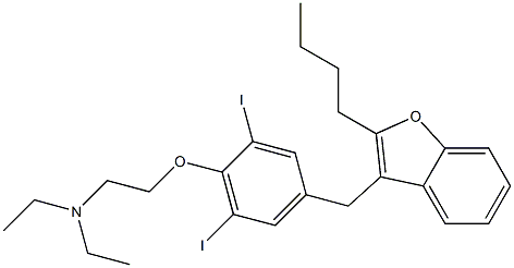 N,N-Diethyl-2-[4-(2-butylbenzofuran-3-ylmethyl)-2,6-diiodophenoxy]ethanamine Structure