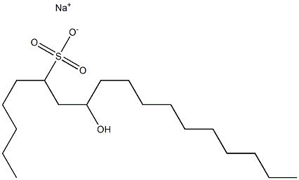 8-Hydroxyoctadecane-6-sulfonic acid sodium salt 结构式