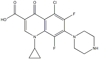 5-Chloro-1-cyclopropyl-6,8-difluoro-1,4-dihydro-7-[1-piperazinyl]-4-oxoquinoline-3-carboxylic acid