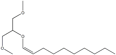 2-O-[(Z)-1-デセニル]-1-O,3-O-ジメチルグリセロール 化学構造式