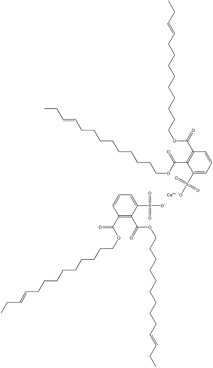 Bis[2,3-di(10-tridecenyloxycarbonyl)benzenesulfonic acid]calcium salt,,结构式