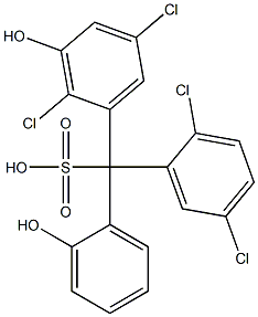 (2,5-Dichlorophenyl)(2,5-dichloro-3-hydroxyphenyl)(2-hydroxyphenyl)methanesulfonic acid Struktur