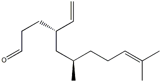 (4S,6R)-4-エテニル-6,10-ジメチル-9-ウンデセン-1-アール 化学構造式
