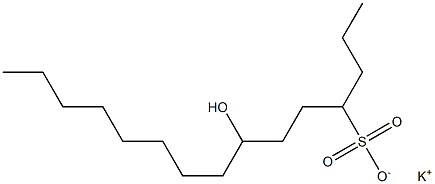 7-Hydroxypentadecane-4-sulfonic acid potassium salt 结构式