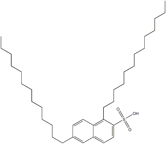 1,6-Ditridecyl-2-naphthalenesulfonic acid Struktur