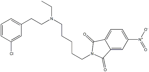 N-[5-[Ethyl[2-(3-chlorophenyl)ethyl]amino]pentyl]-5-nitrophthalimide Structure