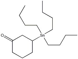 3-(トリブチルスタンニル)シクロヘキサノン 化学構造式