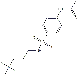 3-[p-(Acetylamino)phenylsulfonylamino]propyltrimethylaminium Struktur