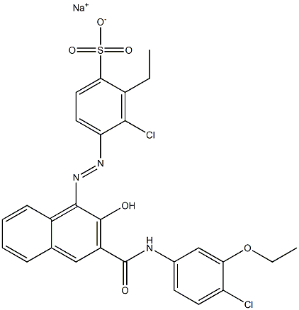  3-Chloro-2-ethyl-4-[[3-[[(4-chloro-3-ethoxyphenyl)amino]carbonyl]-2-hydroxy-1-naphtyl]azo]benzenesulfonic acid sodium salt