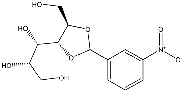 2-O,3-O-(3-Nitrobenzylidene)-L-glucitol Structure
