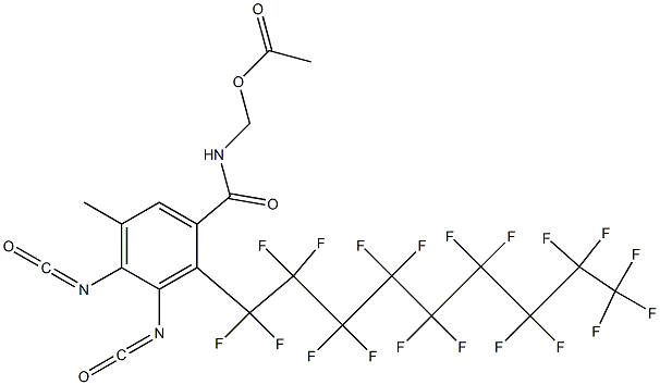 N-(Acetyloxymethyl)-2-(nonadecafluorononyl)-3,4-diisocyanato-5-methylbenzamide Structure