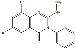 2-Hydrazino-3-phenyl-6,8-dibromoquinazolin-4(3H)-one Structure