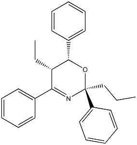 (2S,5S,6R)-5-Ethyl-2,4,6-triphenyl-2-propyl-5,6-dihydro-2H-1,3-oxazine 结构式