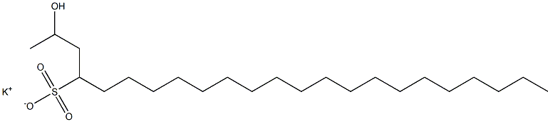 2-Hydroxytricosane-4-sulfonic acid potassium salt Struktur