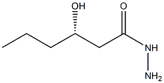 [S,(+)]-3-Hydroxyhexanoic acid hydrazide Structure