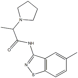 N-(5-Methyl-1,2-benzisothiazol-3-yl)-2-(1-pyrrolidinyl)propanamide Structure