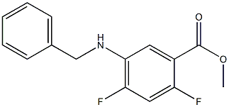 5-Benzylamino-2,4-difluorobenzoic acid methyl ester Struktur