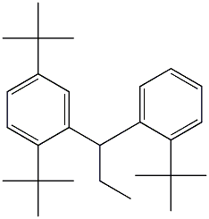 1-(2,5-Di-tert-butylphenyl)-1-(2-tert-butylphenyl)propane 结构式