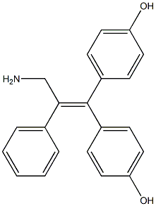 4,4'-(3-アミノ-2-フェニル-1-プロペン-1-イリデン)ビス(フェノール) 化学構造式