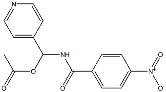 酢酸(4-ピリジニル)(4-ニトロベンゾイルアミノ)メチル 化学構造式