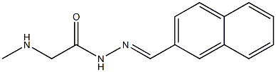 N-Methylglycine N2-(2-naphtylmethylene) hydrazide Structure