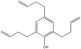 2,4,6-Tri(3-butenyl)phenol Struktur