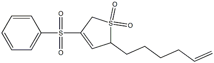 2,5-Dihydro-2-(5-hexenyl)-4-phenylsulfonylthiophene 1,1-dioxide Structure