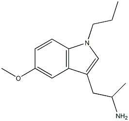 3-(2-Aminopropyl)-1-propyl-5-methoxy-1H-indole Struktur