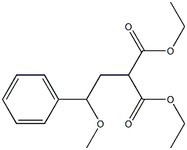 2-[2-Methoxy-2-(phenyl)ethyl]malonic acid diethyl ester 结构式